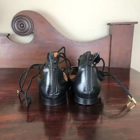 Sixtyseven NWOB Black Laced Ballerina Flat 37 - Picture 5 of 5